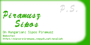 piramusz sipos business card
